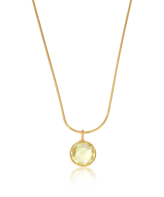 Silver Gold Plated Dewdrop Pendant With Link Chain