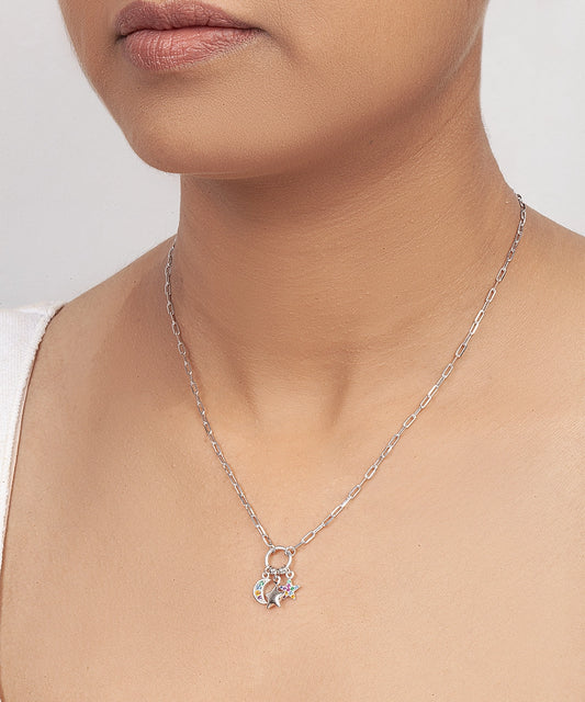 Silver Celestial Charm Necklace