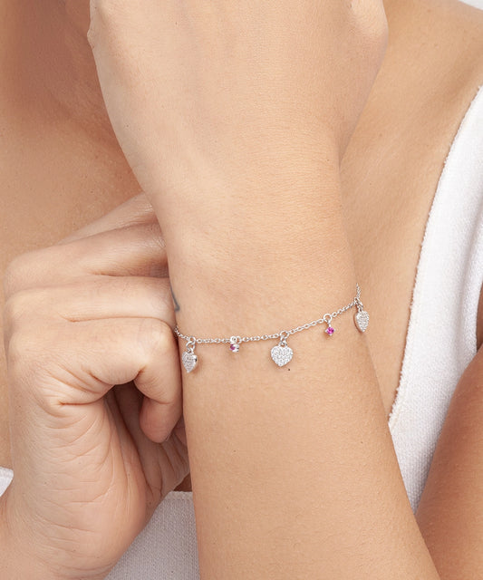 Silver Love and Sparkle Bracelet
