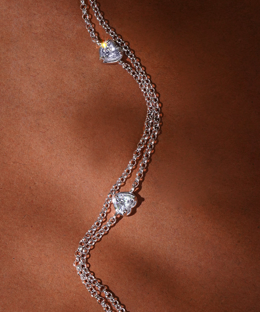 "Little Loves" Layered Chain Bracelet