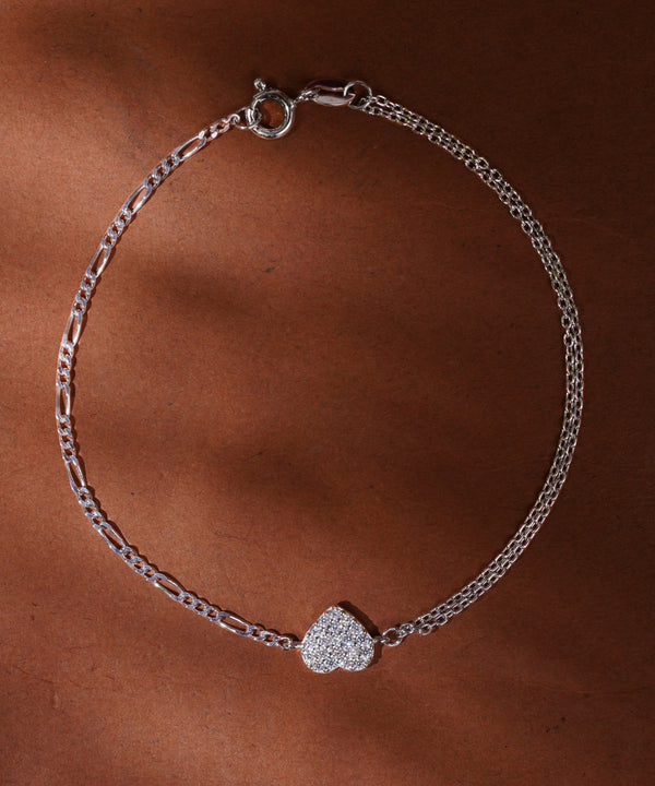 Duality Heart Link Bracelet