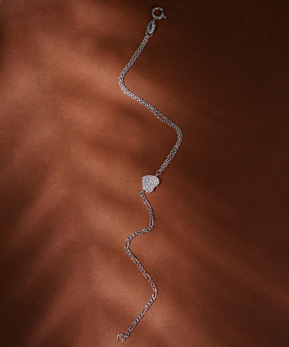 Duality Heart Link Bracelet