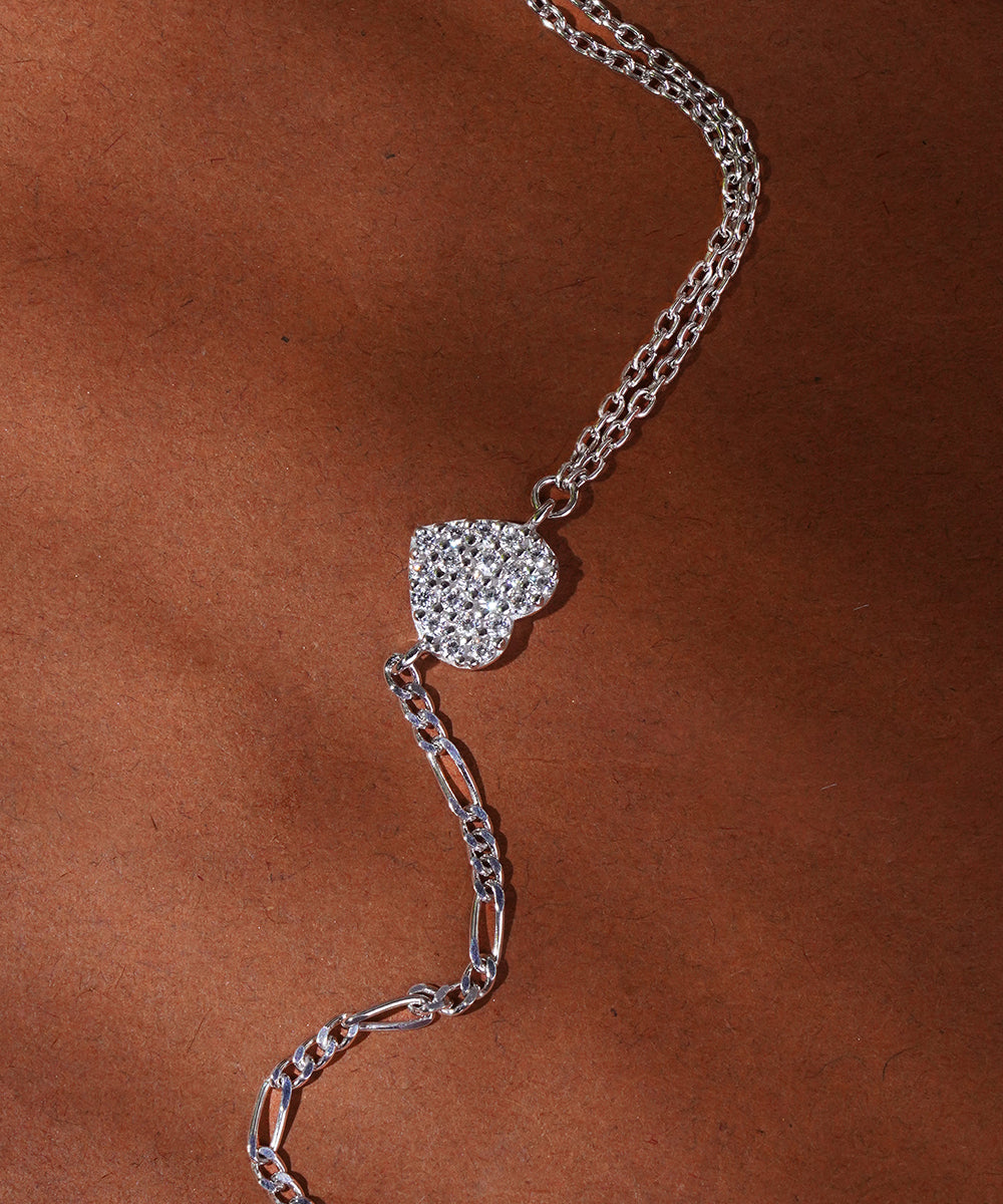 Duality Heart Link Bracelet