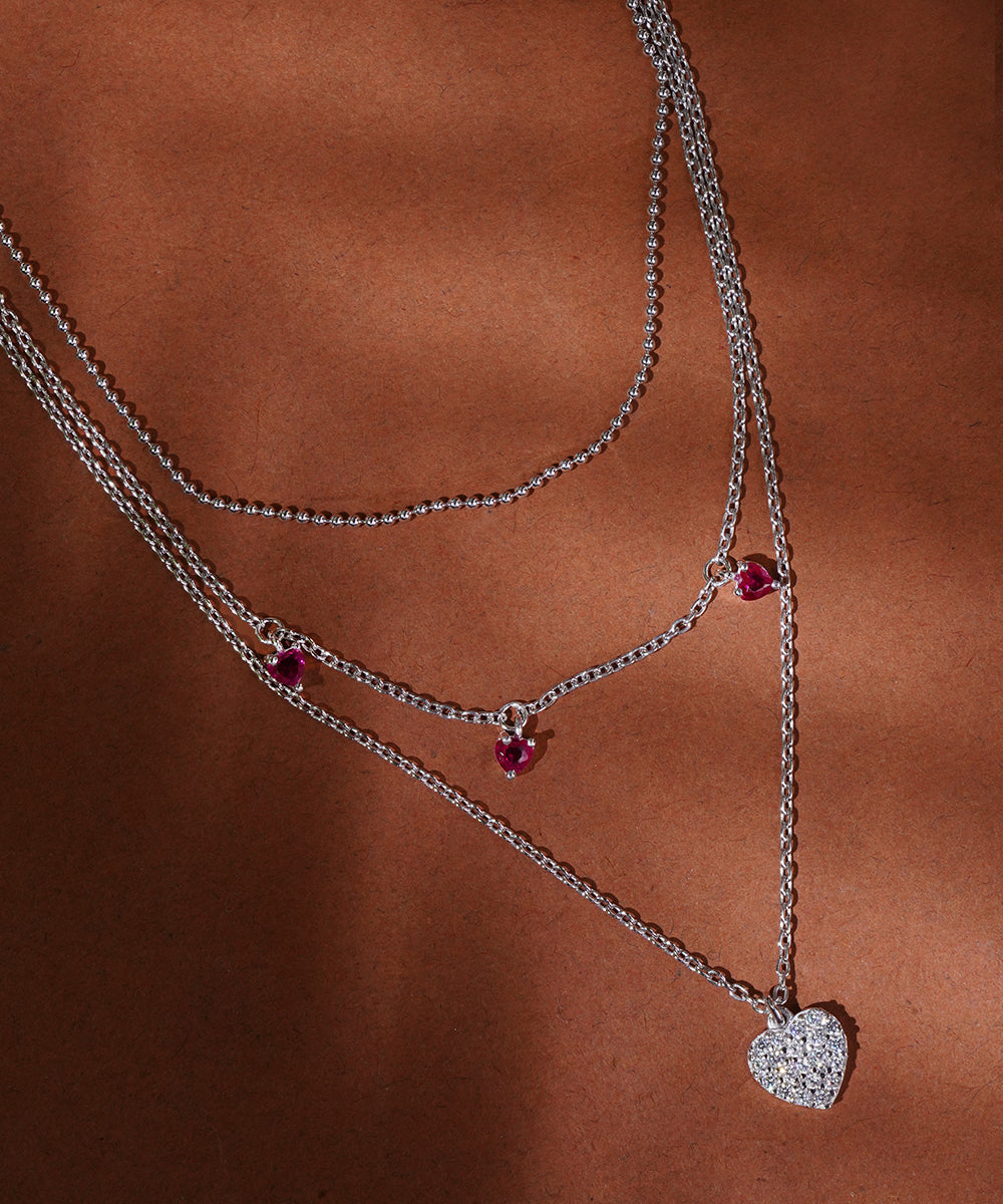 "Love Layers" Dainty Triple Strand Necklace
