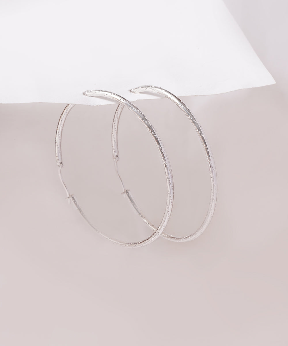Sparkle Texture Classic Hoop Earrings