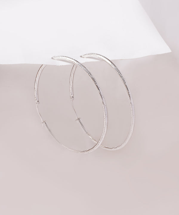 Sparkle Texture Classic Hoop Earrings