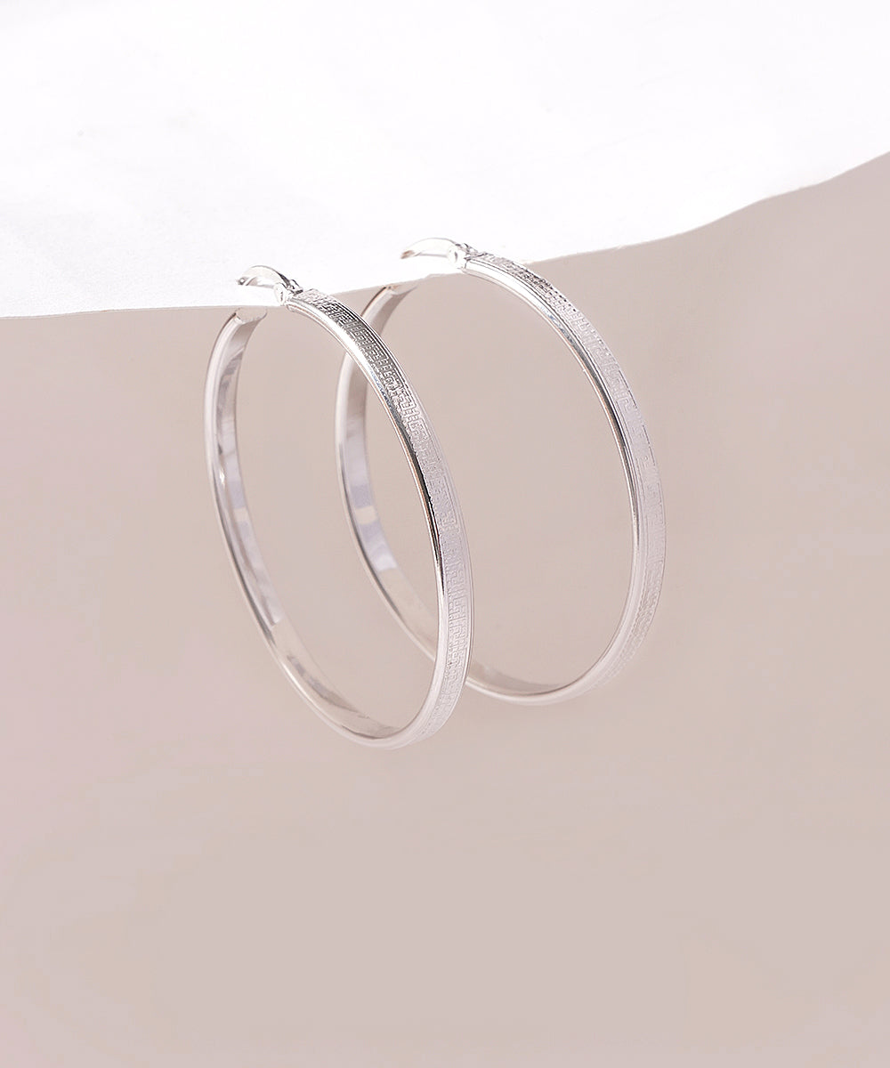 Contemporary Textured Flat Hoops