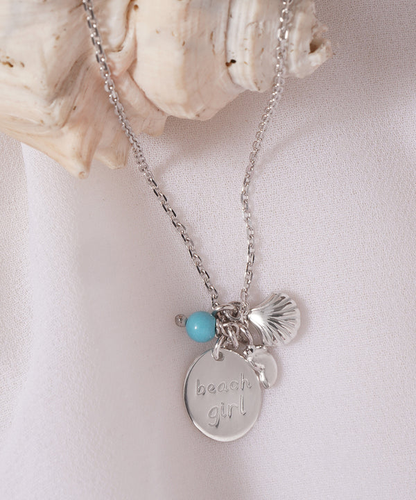 Seashell and Flip Flop Charm Necklace