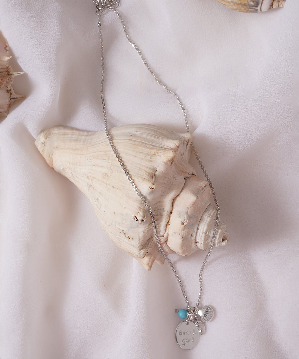Seashell and Flip Flop Charm Necklace