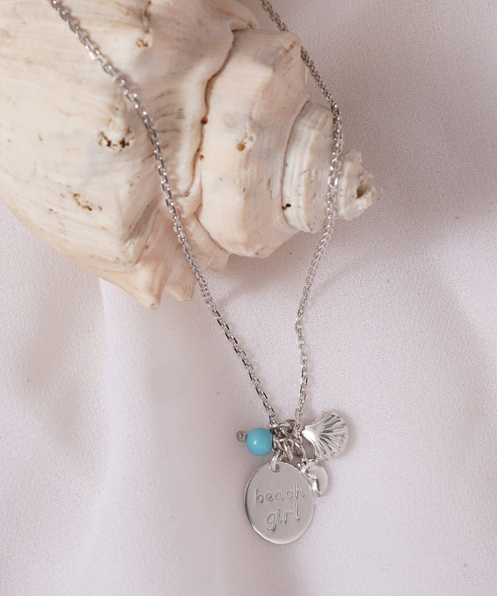 Seashell and Flip Flop Charm Necklace