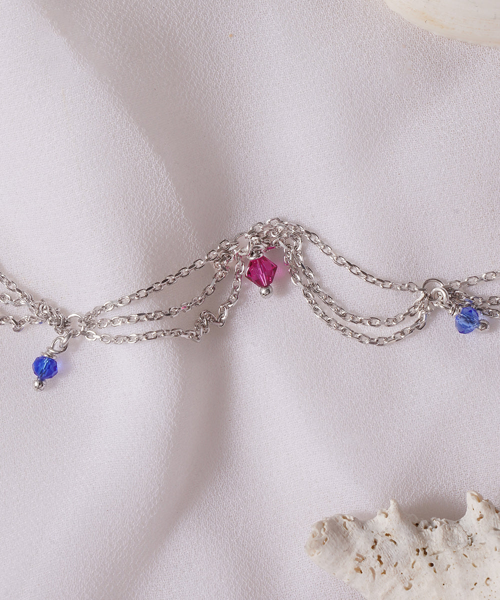 Multi-Chain Festoon Dangle Anklet