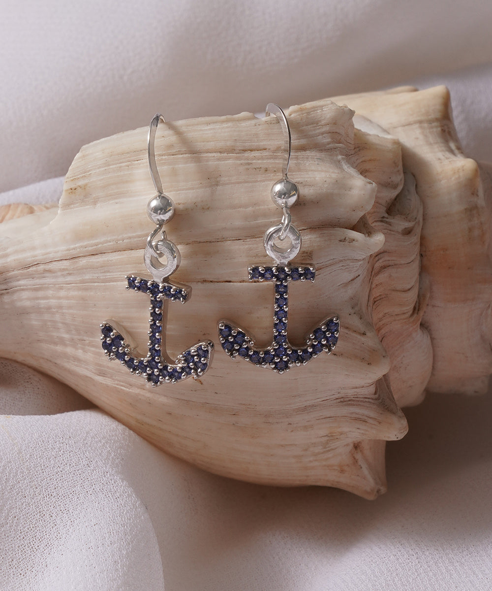 Nautical Anchor Dangle Earrings