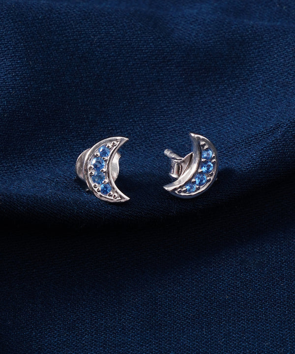 Crescent Moon Stud Earrings