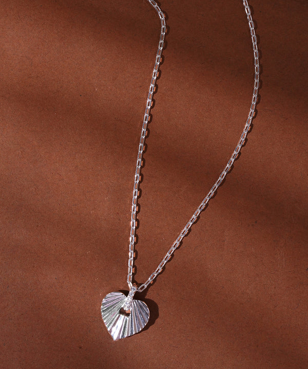 Textured Heart Necklace