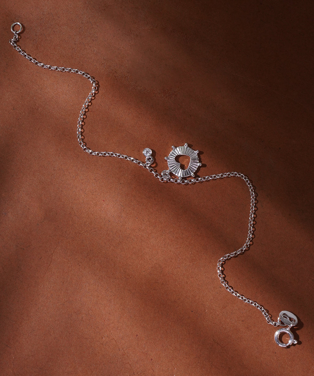 Starburst Heart Dangle Bracelet