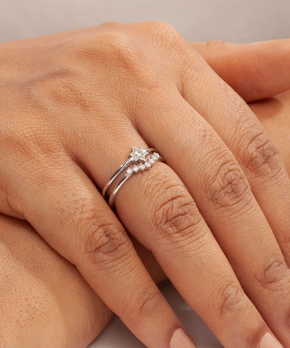 Silver Modern Constellation Ring