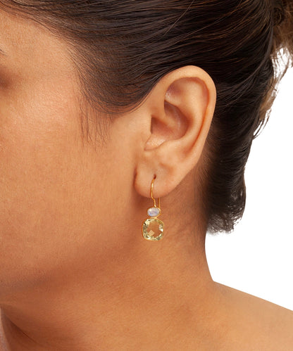 Silver Gold Plated Subtle Sunshine Earrings