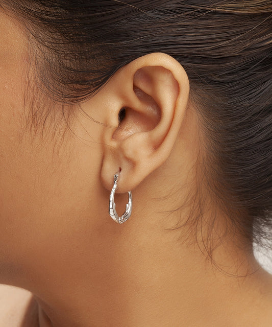 Silver Dainty Jumping Dolphin Hoops