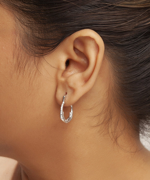 Silver Dainty Jumping Dolphin Hoops
