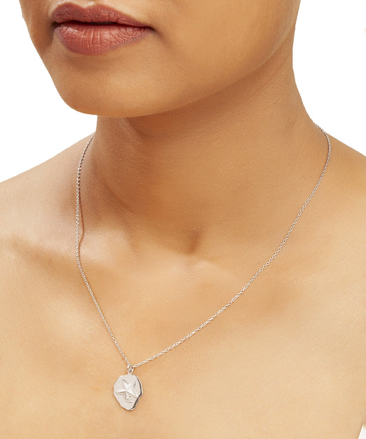 Silver Starfish Medallion Necklace