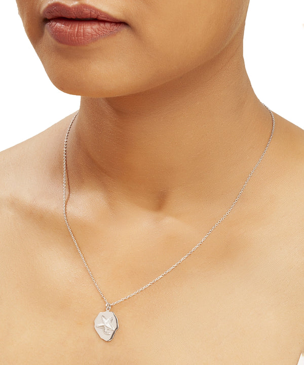 Silver Starfish Medallion Necklace