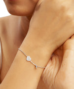 Silver Little Love Heart Chain Bracelet