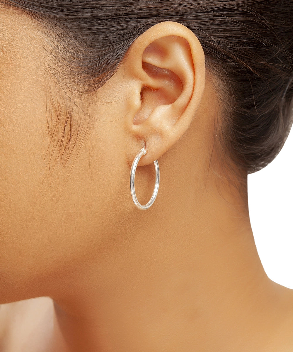 Silver Classic Hoop Earrings