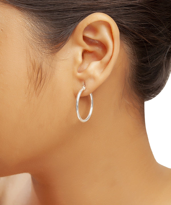 Silver Classic Hoop Earrings