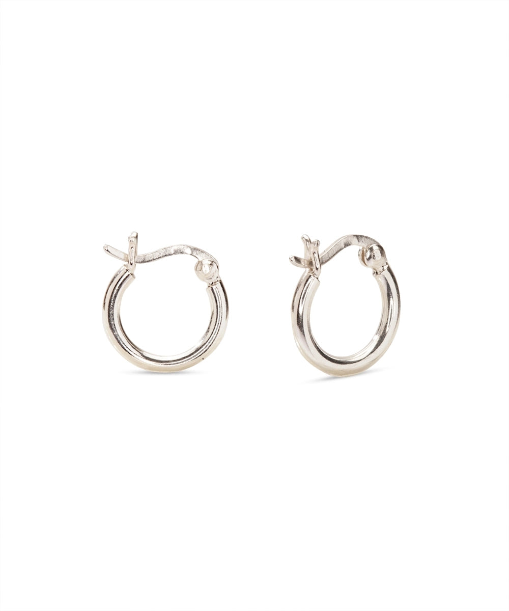 Silver Classic Thick Mini Hoops