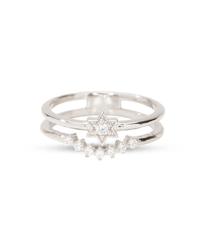 Silver Modern Constellation Ring