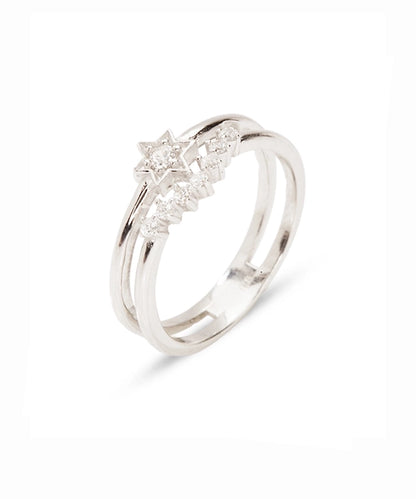 Silver Modern Constellation Ring