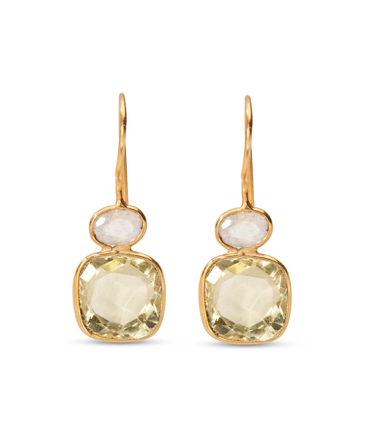 Silver Gold Plated Subtle Sunshine Earrings