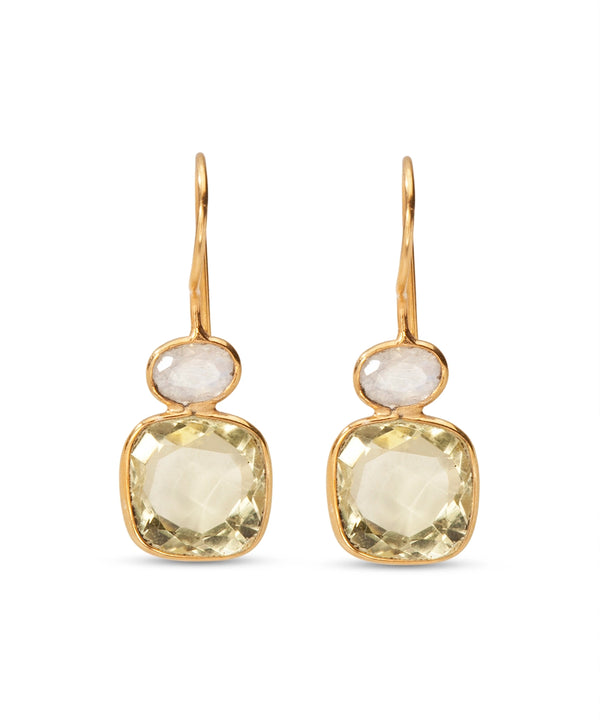 Silver Gold Plated Subtle Sunshine Earrings