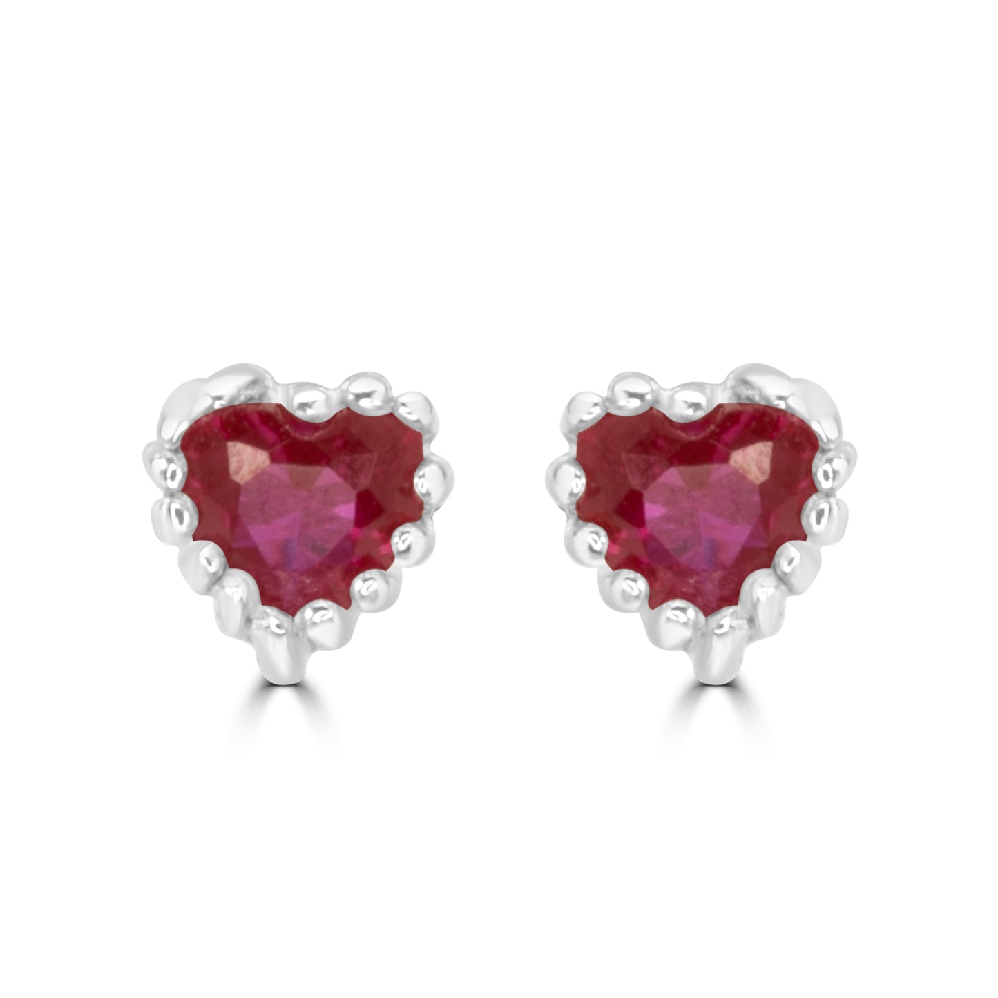 Silver Dainty Little Love Heart Studs