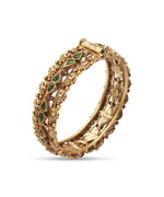 Silver Gold-Plated Heavy Rajwadi Look Kada