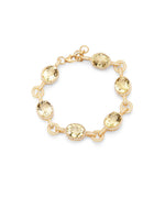 Silver Gold Plated Lemon Quartz Eternity Bracelet