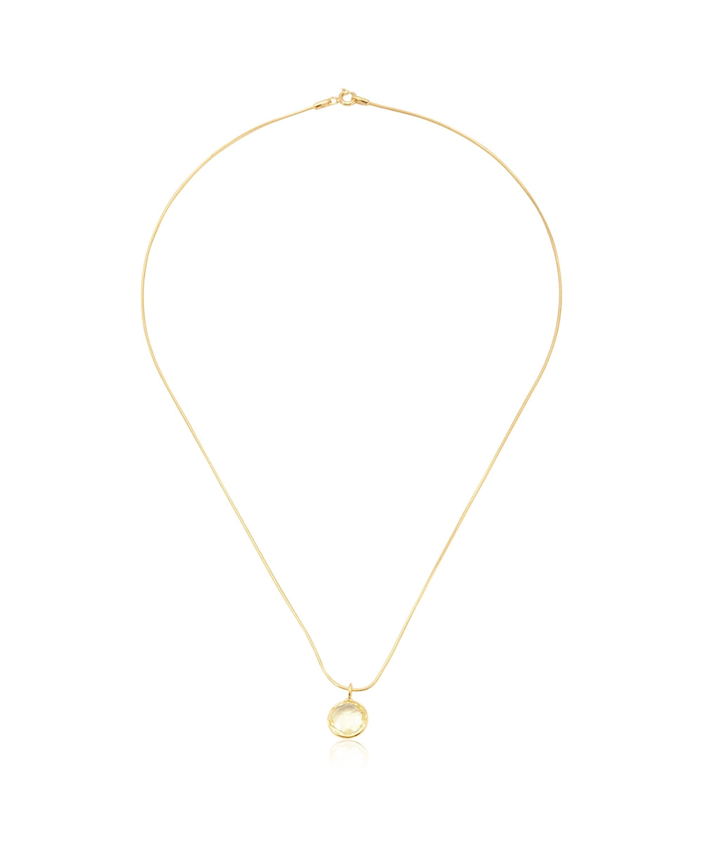 Silver Gold Plated Dewdrop Pendant With Link Chain