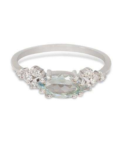 Silver Dazzling Blue Topaz Ring