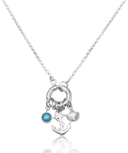 Silver Nautical Charm Necklace
