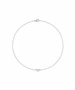 Silver Minimalist Sparkling Heart Bracelet