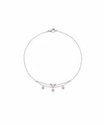 Silver Layered Stars and Crescent Moon Charm Bracelet