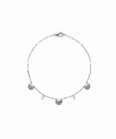 Silver Ocean Love Shell Charm Bracelet
