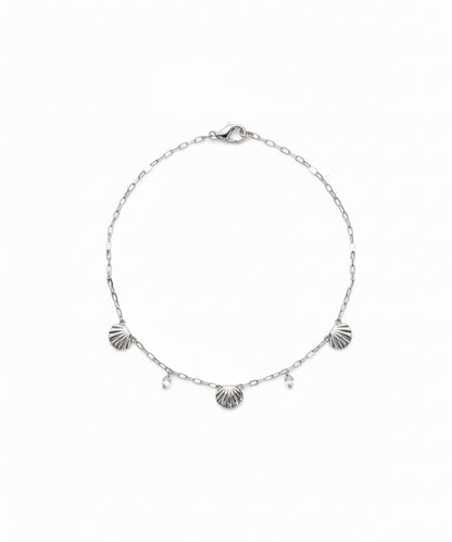 Silver Ocean Love Shell Charm Bracelet