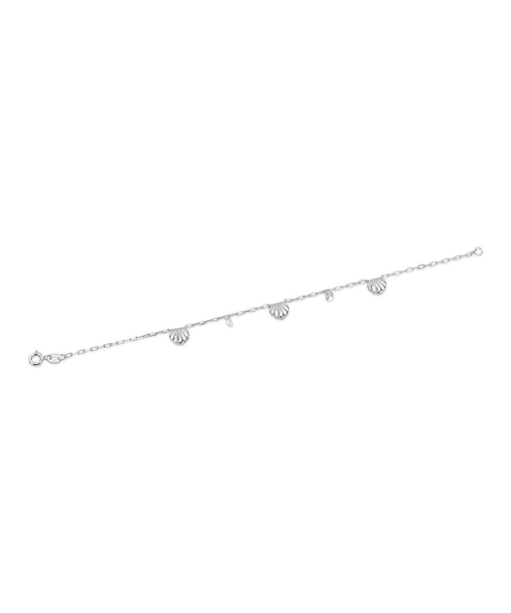 Silver Ocean Love Shell Charm Bracelet