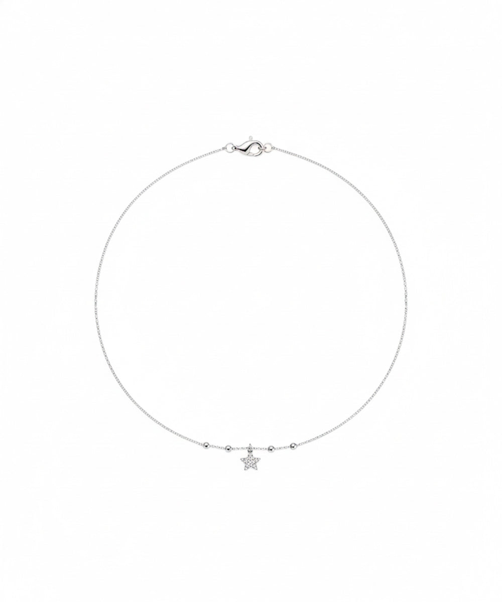 Silver Sparkling Star Charm Bracelet