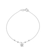 Silver Sparkling Star Charm Bracelet