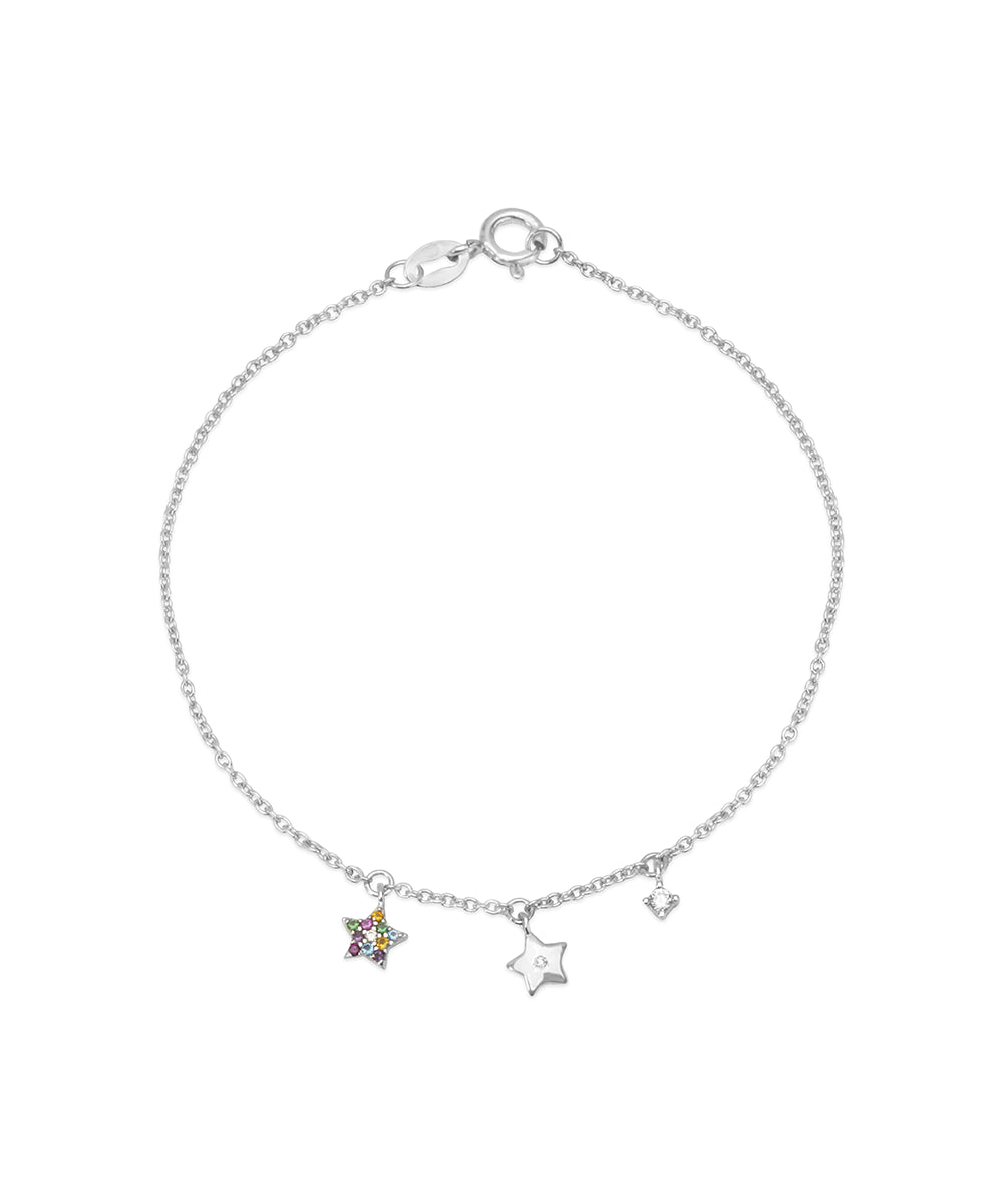 Silver Dainty Star Charm Bracelet