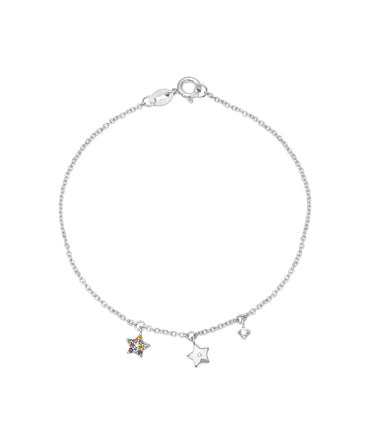Silver Dainty Star Charm Bracelet
