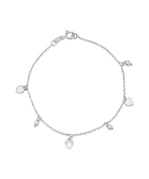 Silver Dainty Textured Bracelet