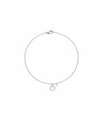 Silver Starburst Heart Dangle Bracelet